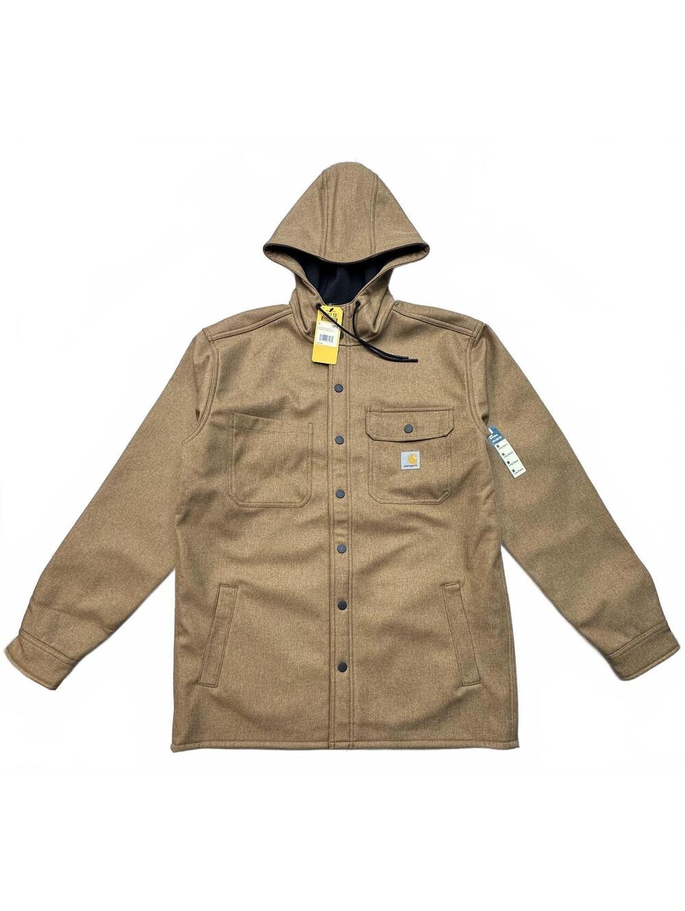 Carhartt Rain Defender Heavyweight Hooded Shirt Jac Men’s M Brown 105022 NWT